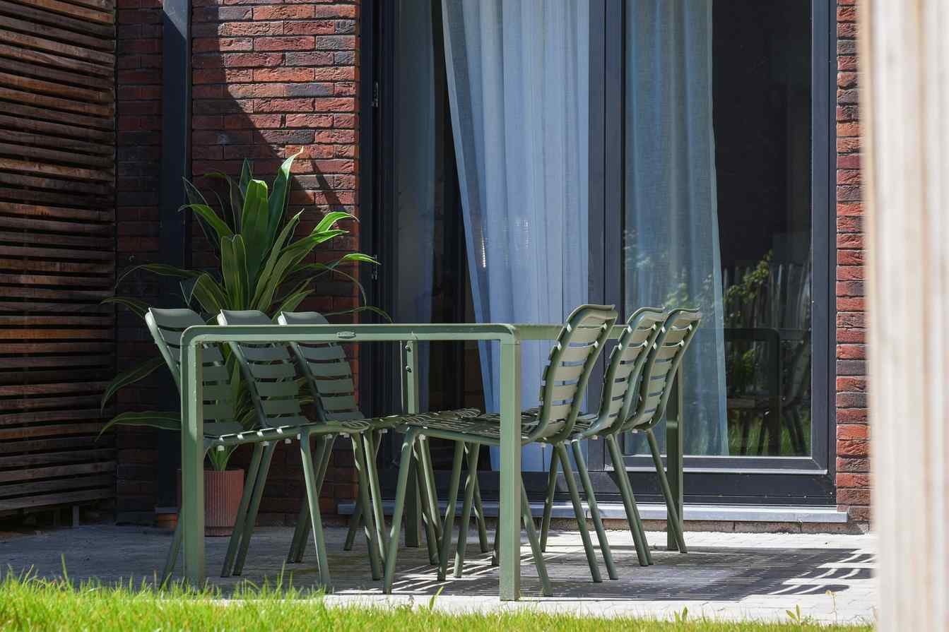 terrasse et jardin privé maison écoquartier coronmeuse