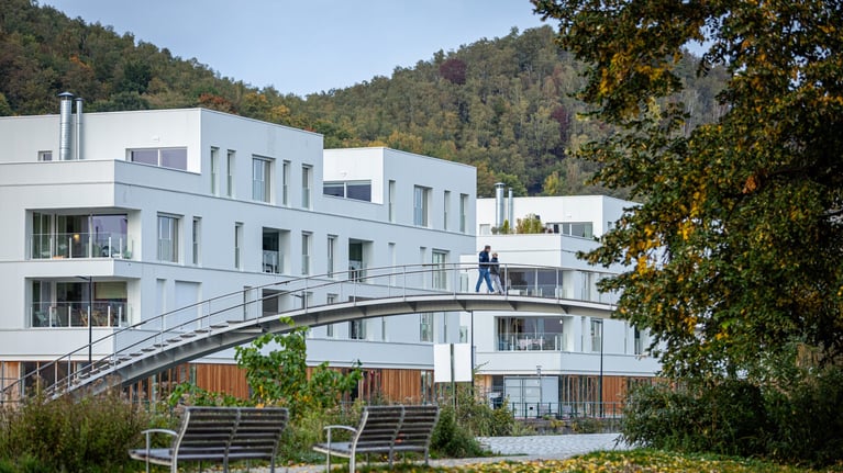 Vue extérieure logements écoquartier 