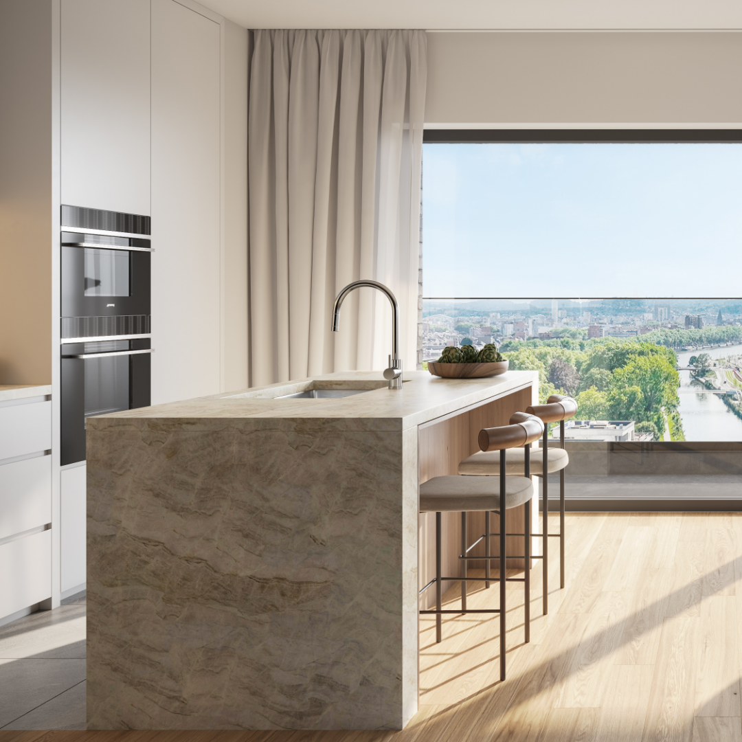 Vue intérieure cuisine Belvédère de la Marina